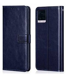 Vivo V20 Flip Cover by NBOX - Blue Viewing Stand and pocket