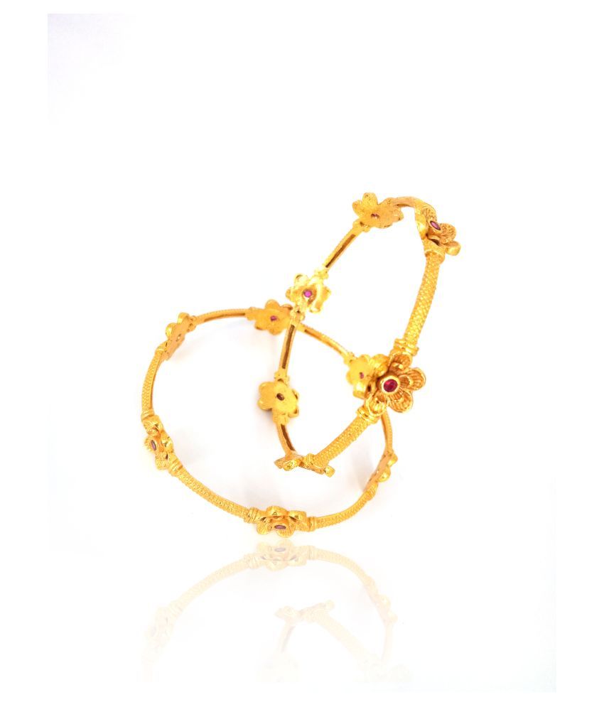     			shankhraj mall - Gold Bangle Set (Pack of 1)