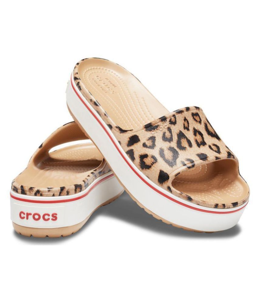 crocs gold sandals