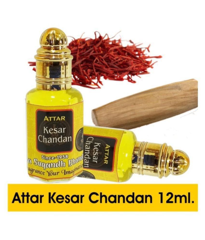     			INDRA SUGANDH BHANDAR Mysore Kesar Chandan Attar Roll-on Long-Lasting Fragrance (12 ml)