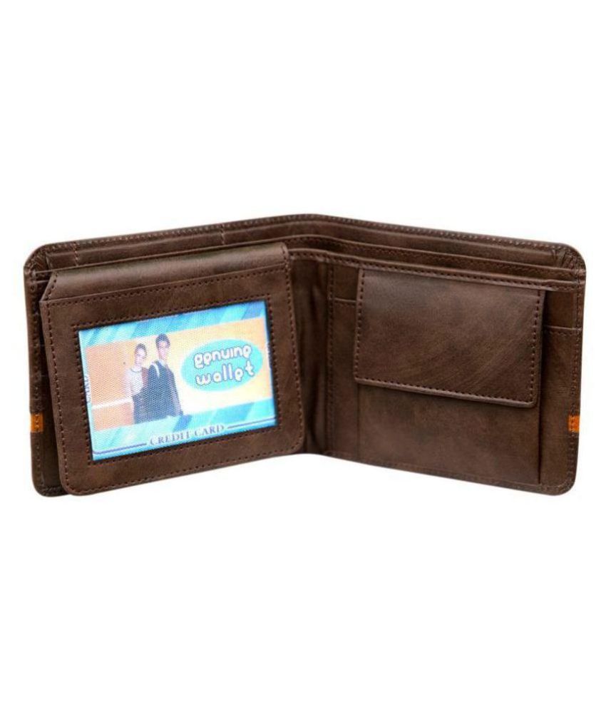 LUXIQE Leather Brown Fashion Regular Wallet Buy Online at