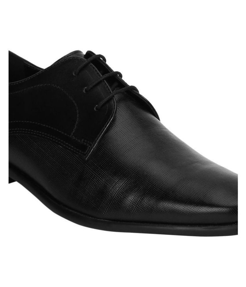red tape black derby formal shoes