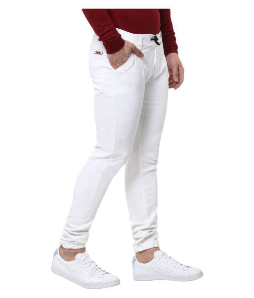 white slim fit jeans