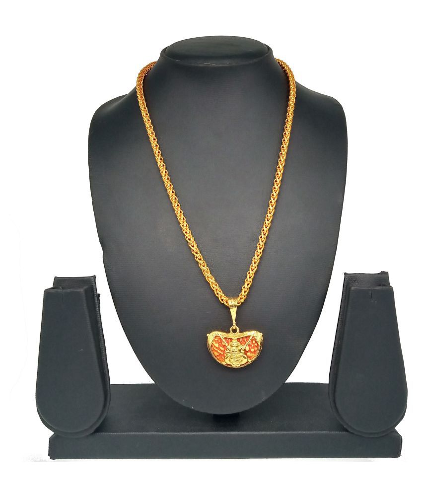     			SHANKHRAJ MALL GOLD PLATED PENDANT AND CHAIN FOR MEN OR BOYS-100166