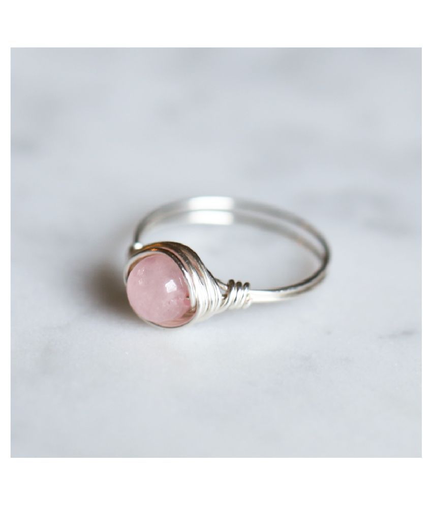 pure rose quartz ring