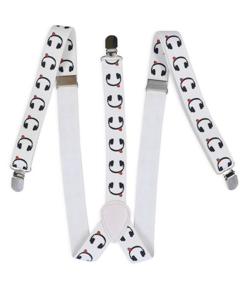 69th Avenue White Formal Suspender
