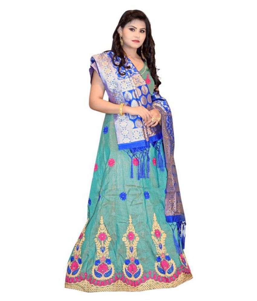 chaniya choli in green colour