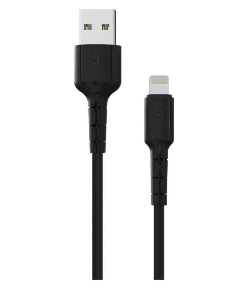     			Portronics Lightning Cable Black - 1.2 Meter