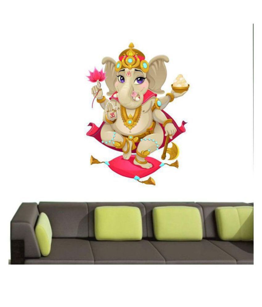     			Asmi Collection Beautiful God Ganesha Religious & Inspirational Sticker ( 60 x 45 cms )