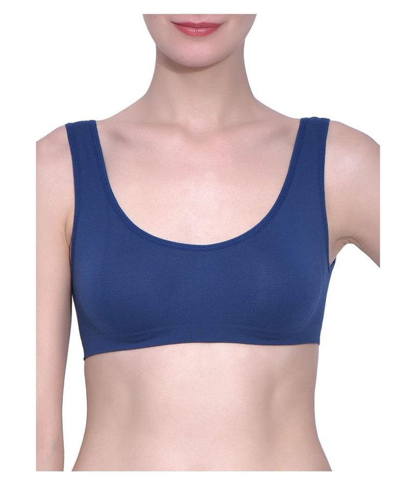     			ComfyStyle Cotton Lycra Air Bra - Navy