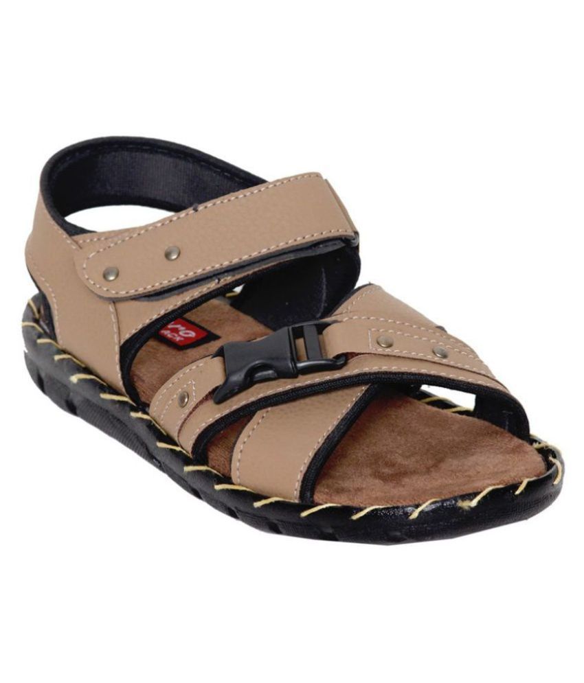 beige leather sandals