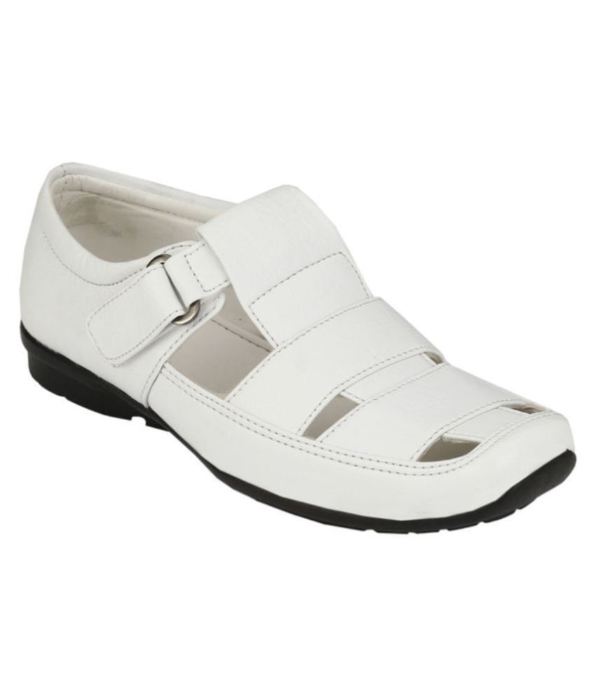     			Leeport - White Men's Sandals