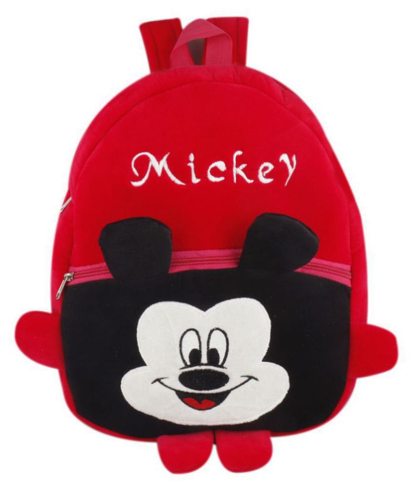 Buy Mickey Kids 10Litres School Bag Soft Plush Backpacks Cartoon Baby Boy  Girl (2-5 Years) Orange Online at Best Price in India - Snapdeal