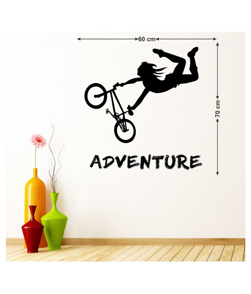     			Wallzone Adventure Stunt Sticker ( 60 x 70 cms )