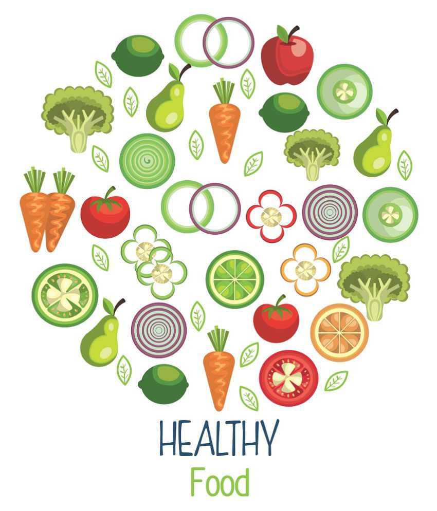     			Wallzone Healthy Food Sticker ( 60 x 50 cms )