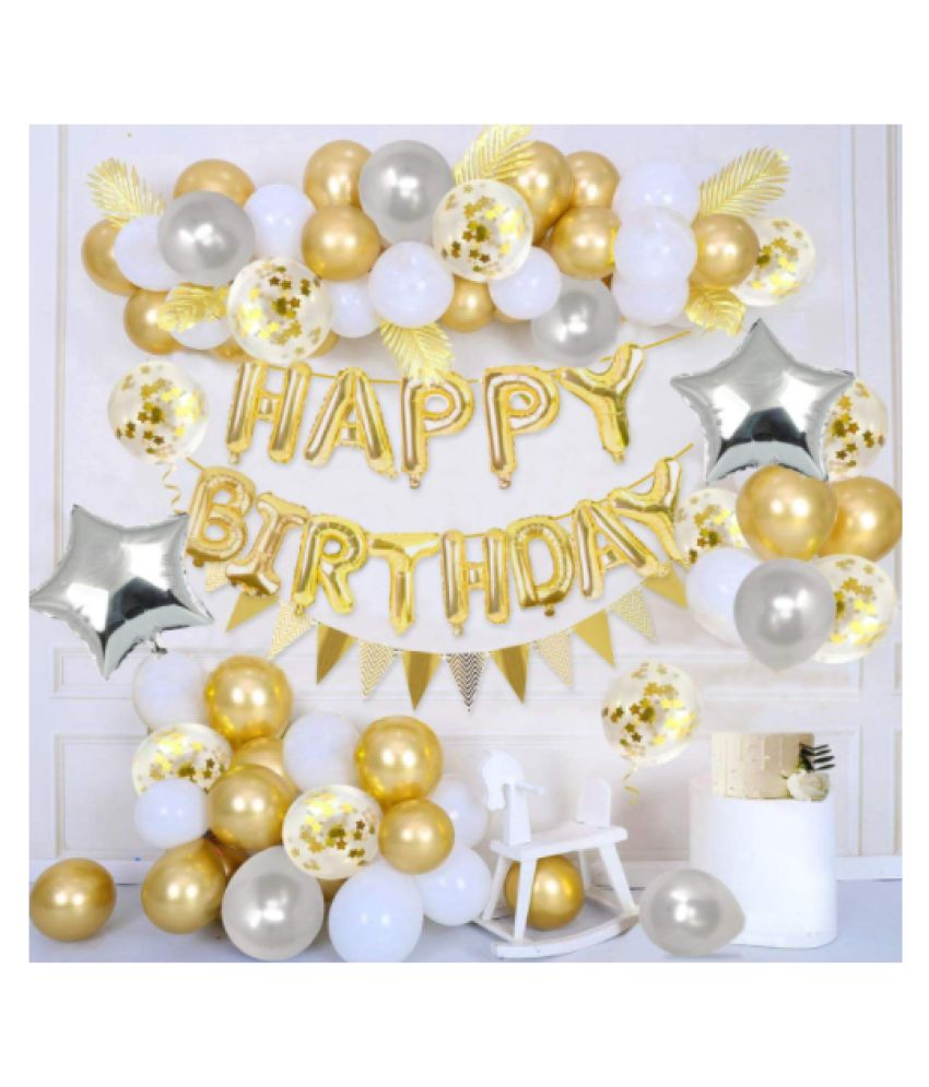     			Blooms Decent Happy Birthday Decorations Kit 44 pcs. Combo