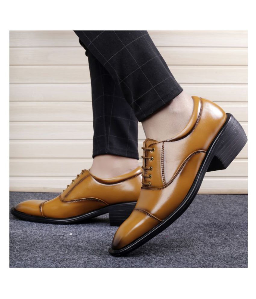     			BXXY Derby Artificial Leather Tan Formal Shoes