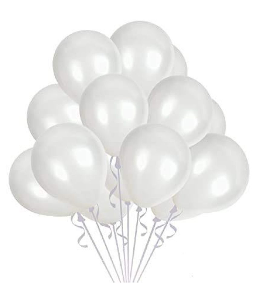     			Blooms Vibrant Colous Combo Pack of 50 Balloons - White Balloons Combo