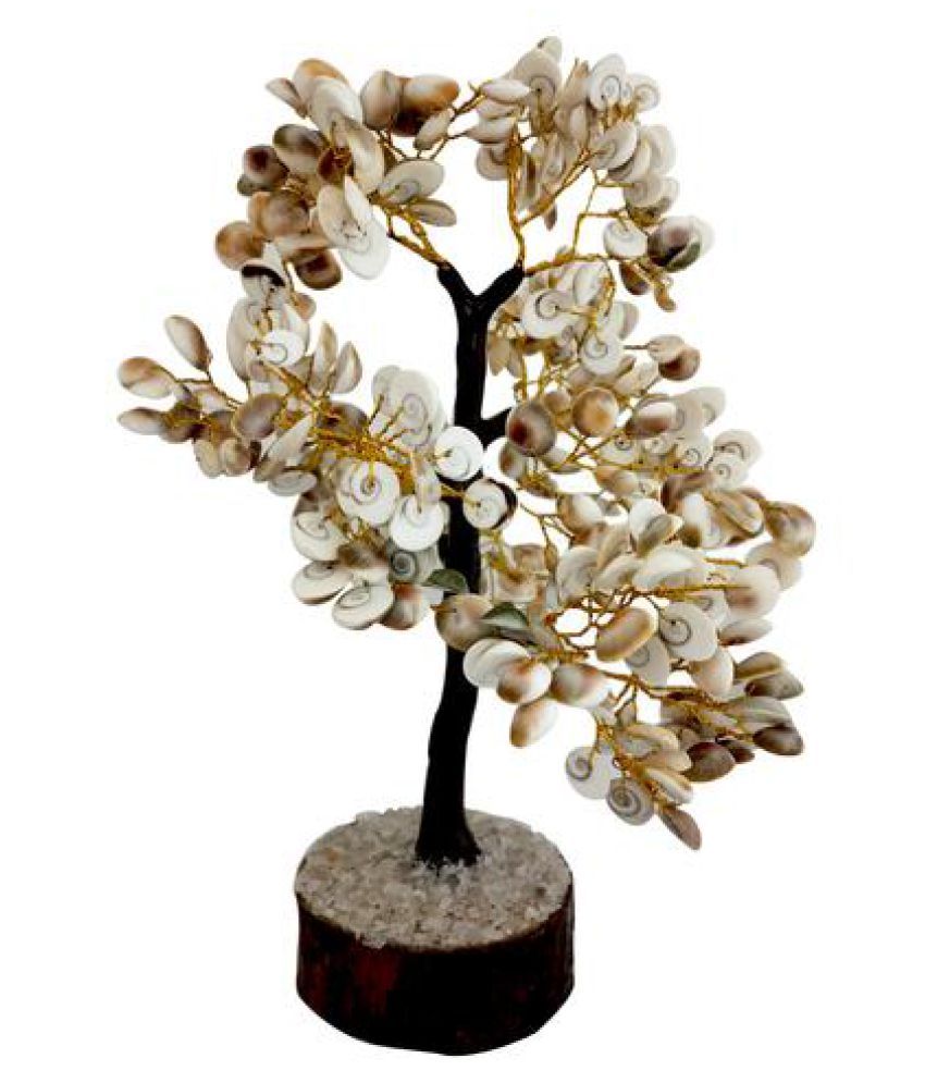     			KESAR ZEMS FengShui Gomti Chakra Tree with 200 Beads (10 x 8 x 31 cm,White)