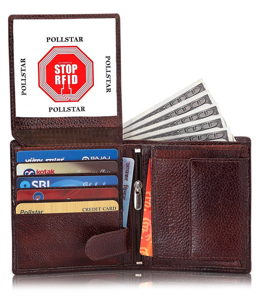 POLLSTAR Leather Brown Fashion Regular Wallet Buy Online
