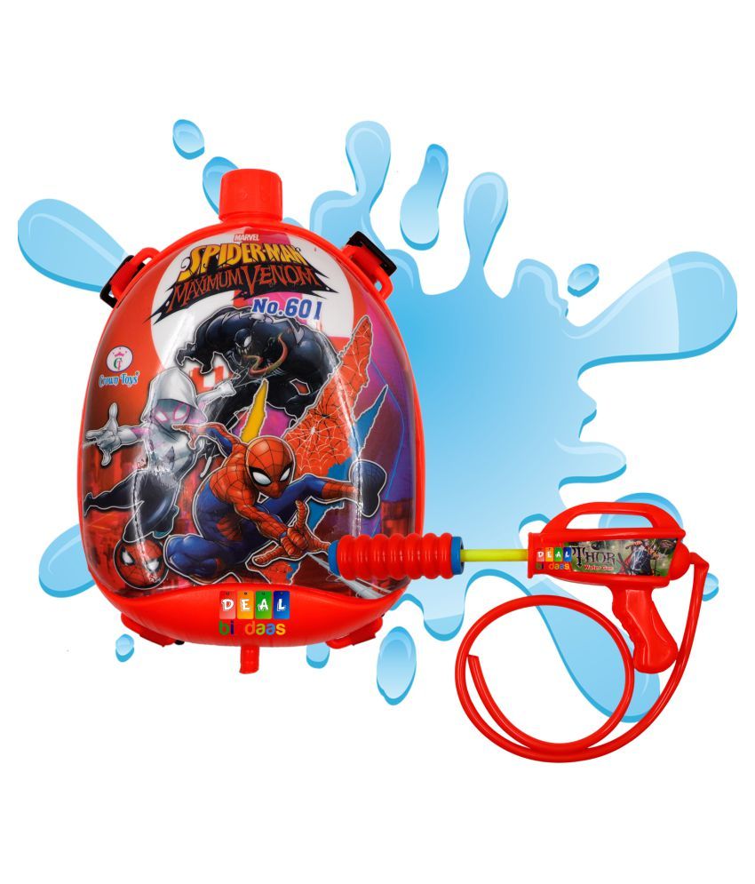 spiderman car with water gun