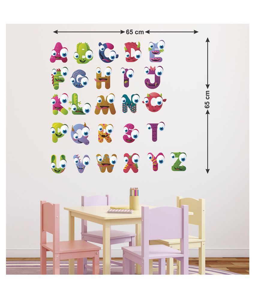     			Wallzone Alphabets Sticker ( 70 x 75 cms )