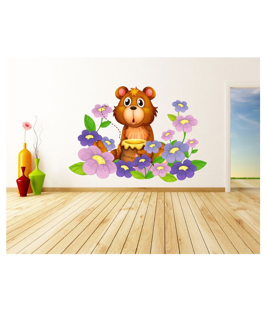     			Wallzone Baby Bear Sticker ( 70 x 75 cms )