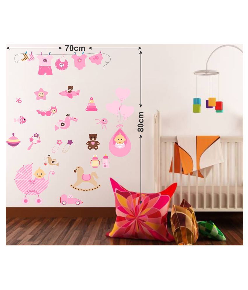     			Wallzone Baby Things Sticker ( 70 x 75 cms )