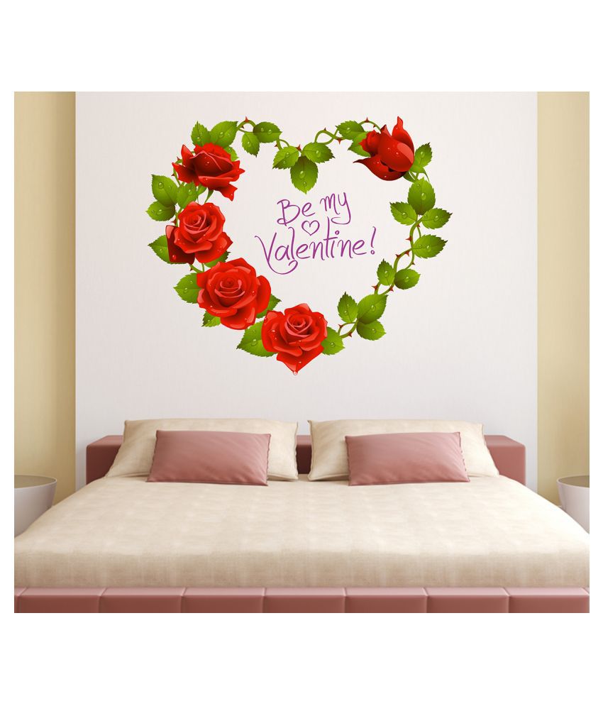    			Wallzone Be My Valentine Sticker ( 70 x 75 cms )