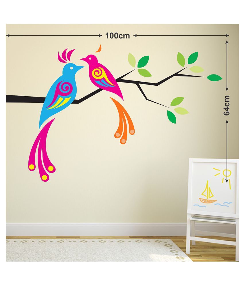     			Wallzone Birds Sticker ( 70 x 75 cms )