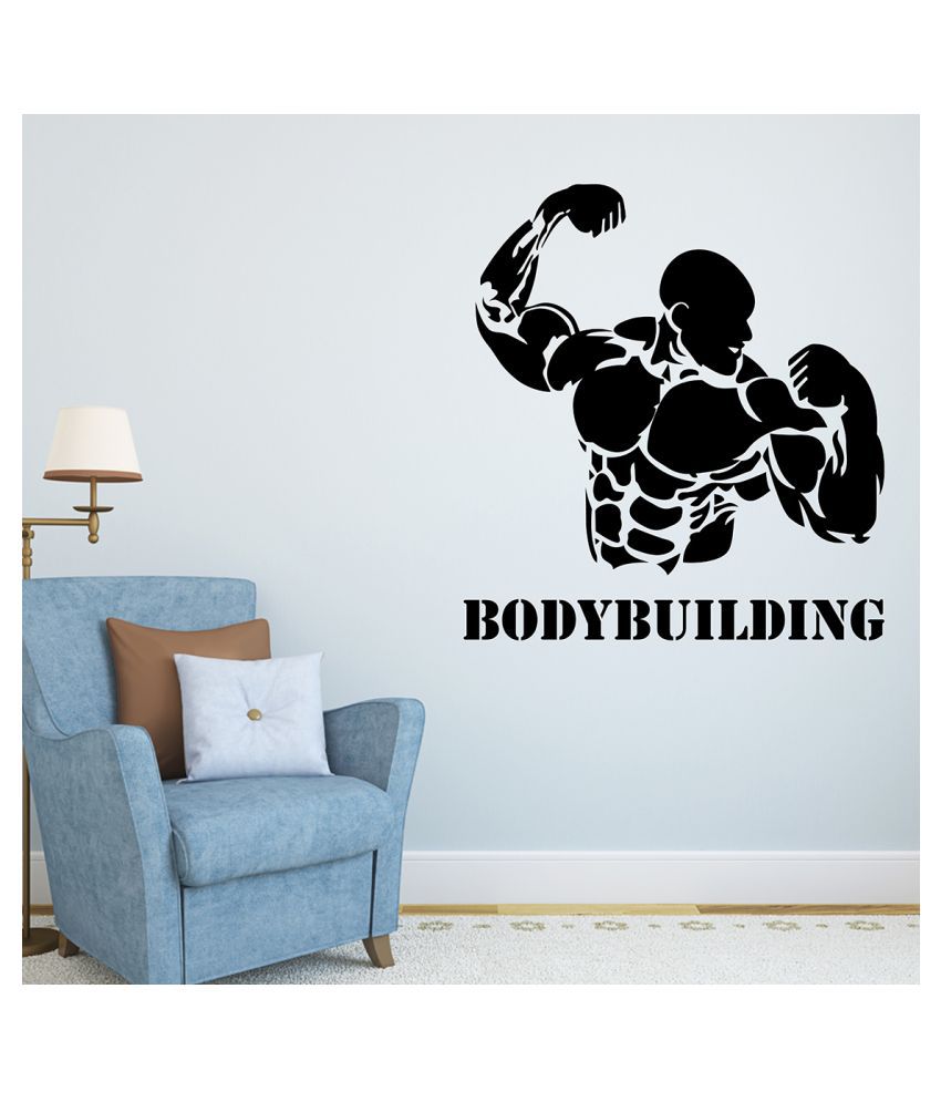     			Wallzone Body Building Sticker ( 70 x 75 cms )