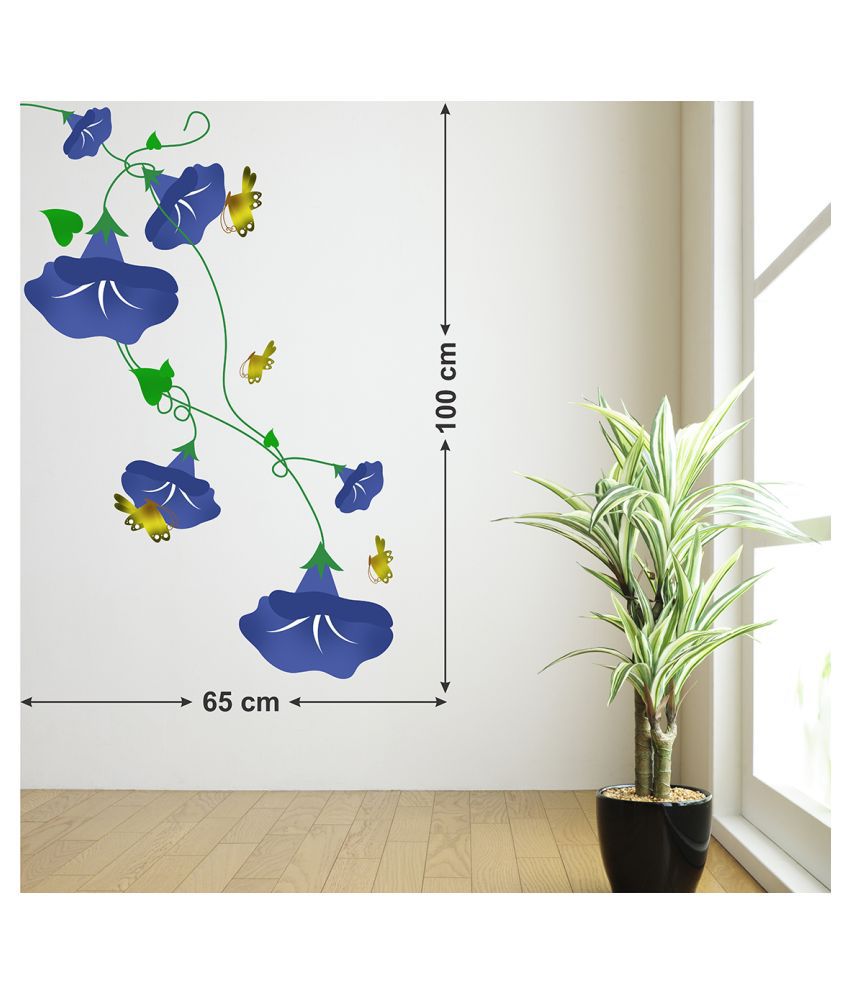     			Wallzone Decoration Flowers Sticker ( 70 x 75 cms )