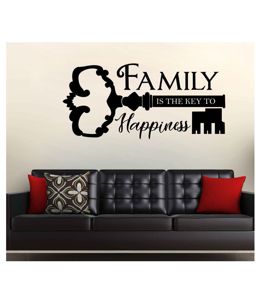    			Wallzone Family is the Key to Happiness Sticker ( 70 x 75 cms )