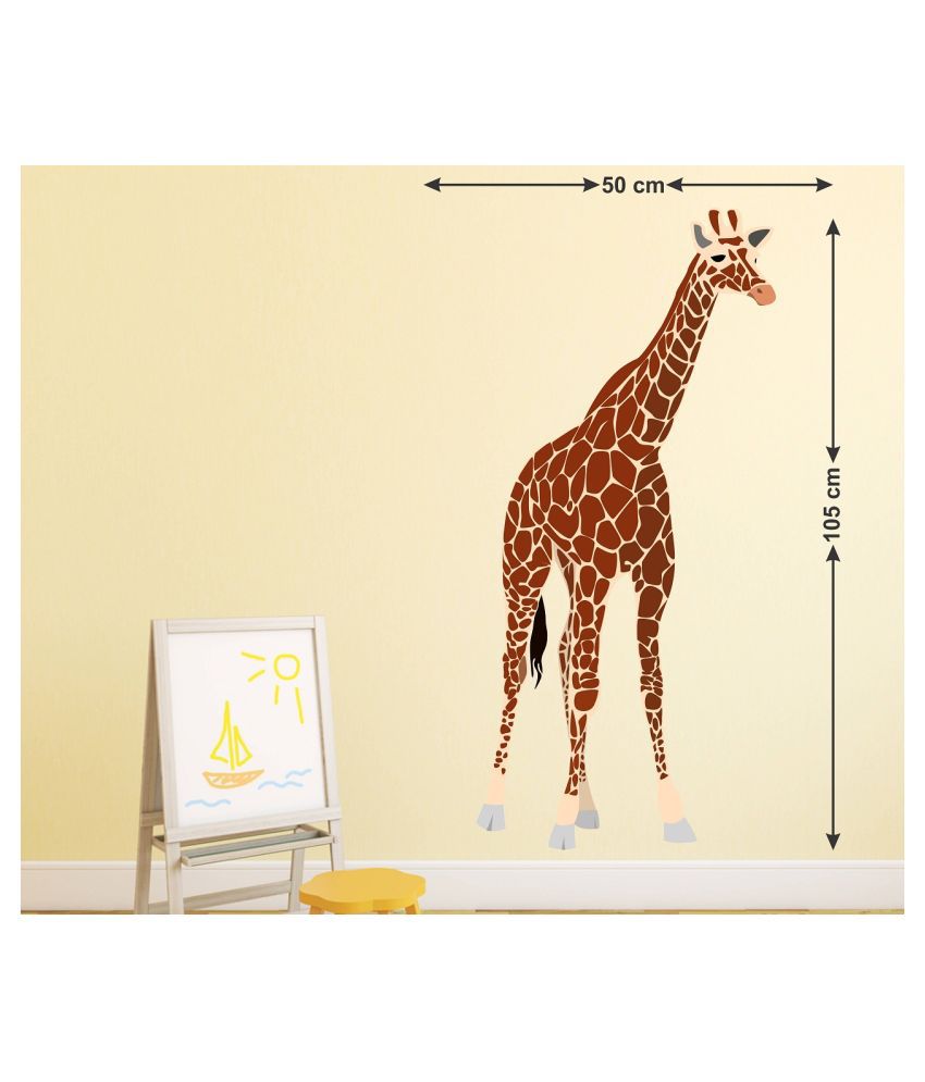     			Wallzone Giraffe Medium Vinyl Wallstickers (50 cm x 105 cm) Sticker ( 70 x 75 cms )