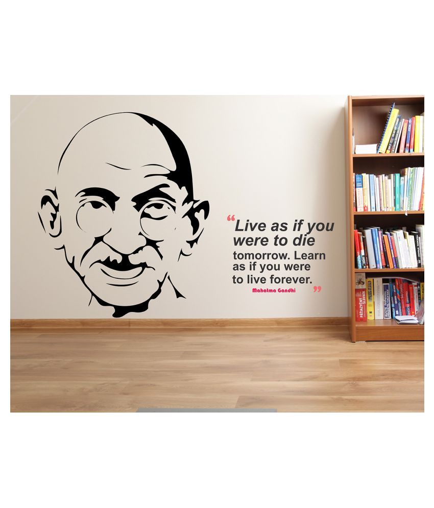 Wallzone Mahatma Gandhi Sticker ( 70 x 75 cms ) - Buy Wallzone Mahatma ...