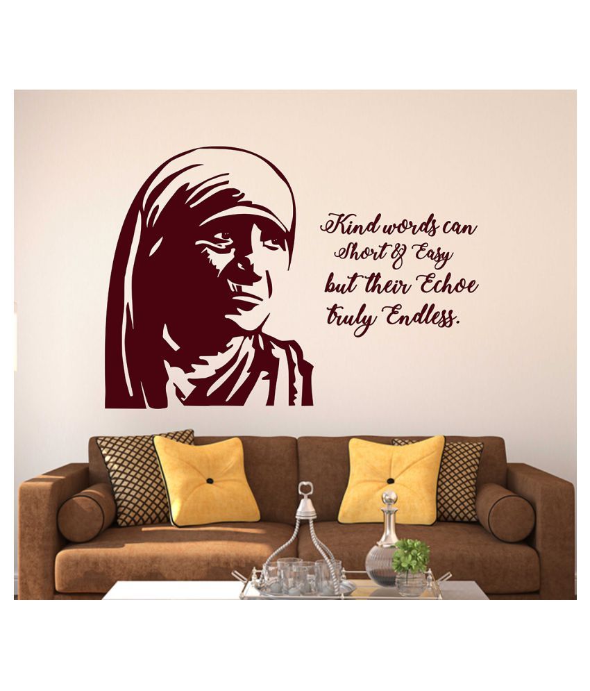     			Wallzone Mother Teresa Quotes Sticker ( 70 x 75 cms )