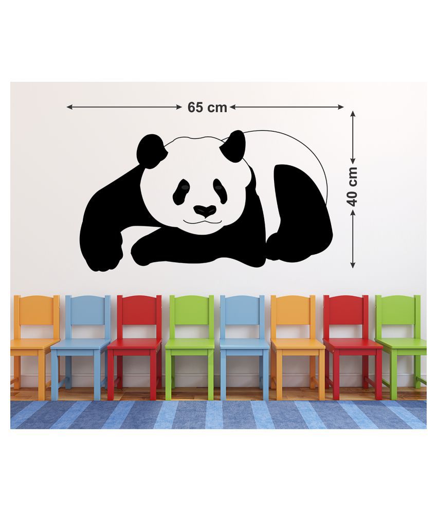     			Wallzone Panda Medium Vinyl Wallstickers (65 cm x 40 cm) Sticker ( 70 x 75 cms )