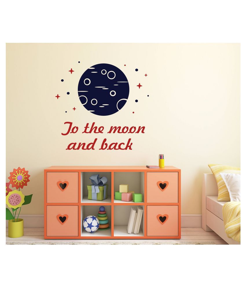     			Wallzone To the Moon and Back Sticker ( 70 x 75 cms )