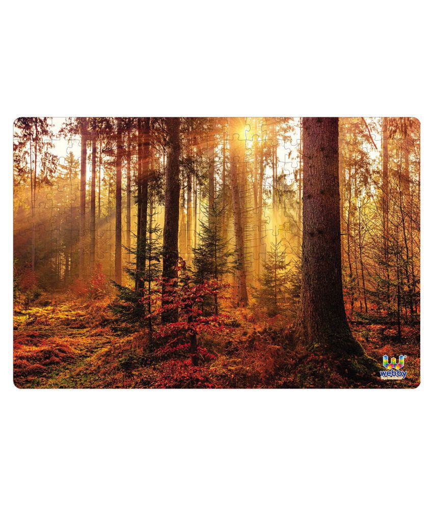     			Webby Forest Sun Rise Wooden Jigsaw Puzzle, 252 Pieces