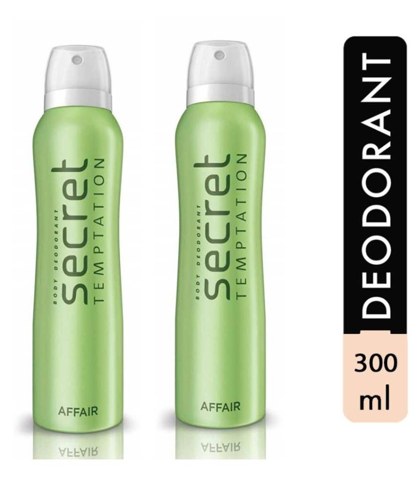     			Secret temptation Affair Deodorant Spray for Women 150 ml ( Pack of 2 )