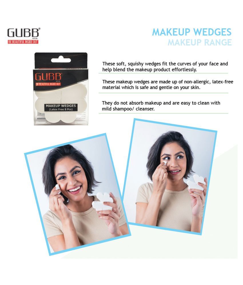 Gubb Makeup Wedges For Face Makeup, 8 Wedges 50 g Pack of 2 Buy Gubb