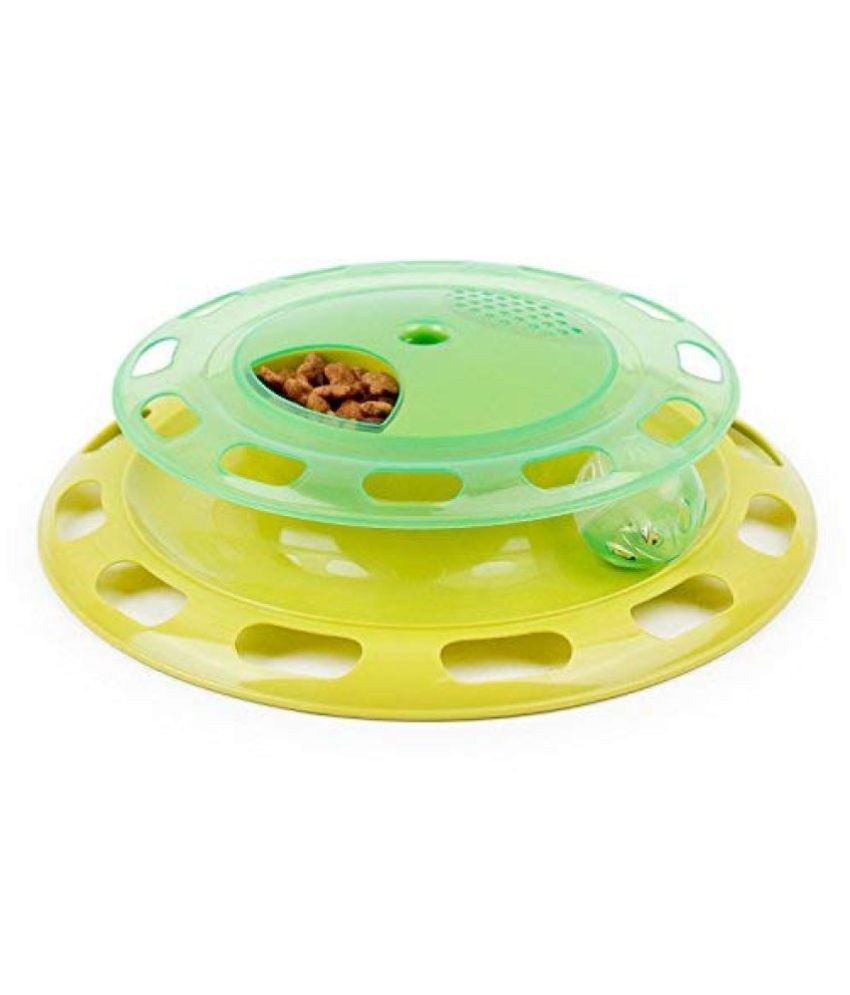 KOKIWOOWOO Plastic Treat Dispensing Toy, Tough Toy, Ball for Cat