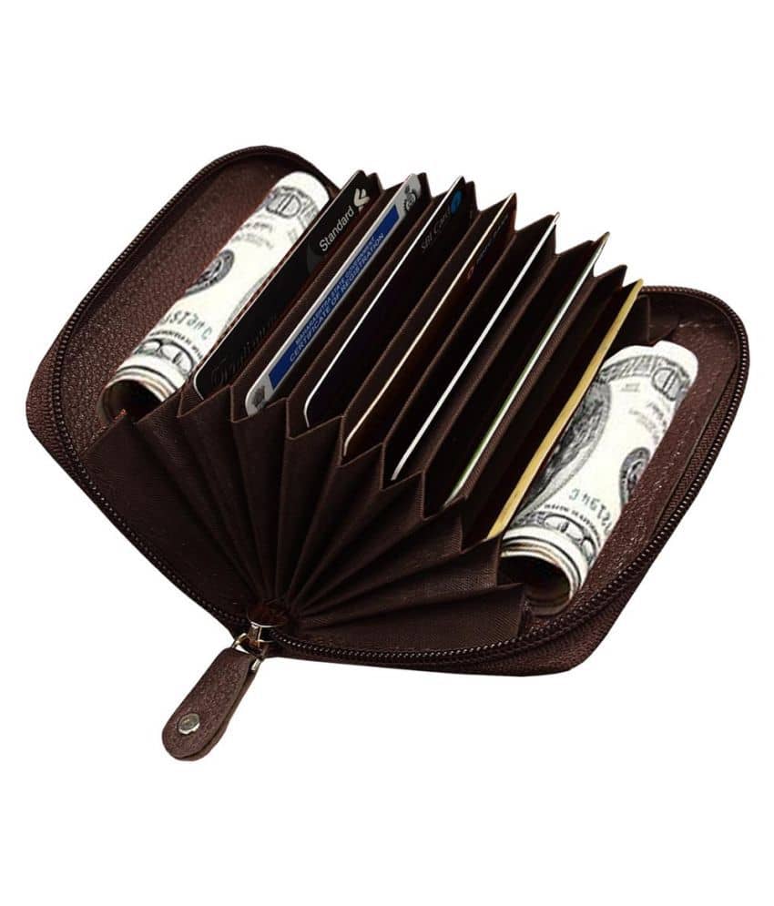 ABYS Genuine Leather Wallet For Women - Dark Brown, Multiple Pockets & Zip Compartment (8533BZ) - View #2
