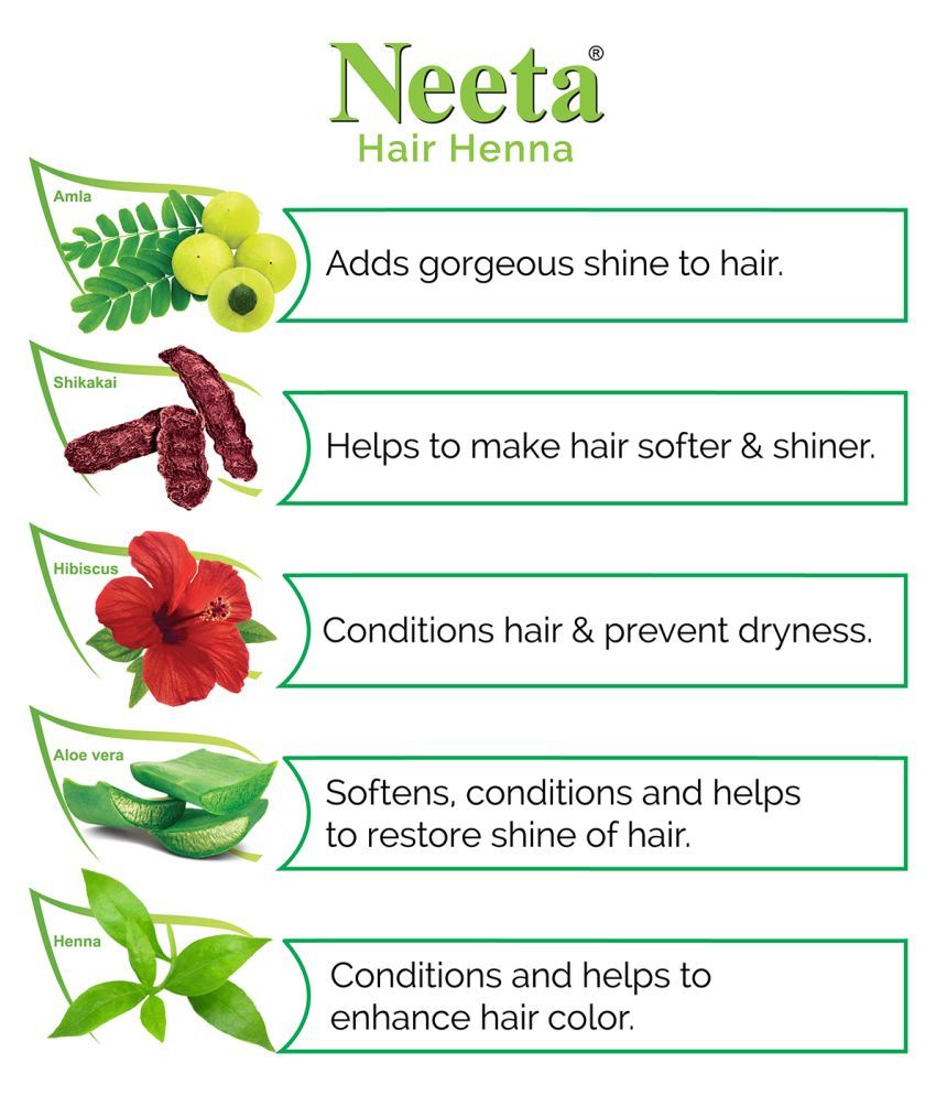 Neeta Natural Henna 100 Grey Coverage Permanent Hair Color Brown