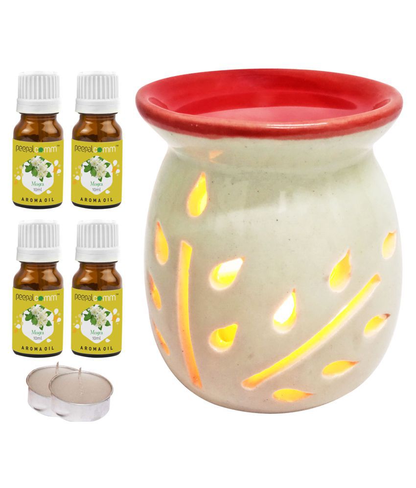     			Peepalcomm Ceramic Aroma Oils & Diffusers Set - Pack of 7