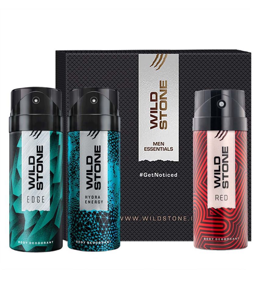     			Wild Stone Gift Box with Edge, Forest Spice and Red Deodorant, Pack of 3 (150ml Each) Body Spray - For Men (450 ml, Pack of 3)