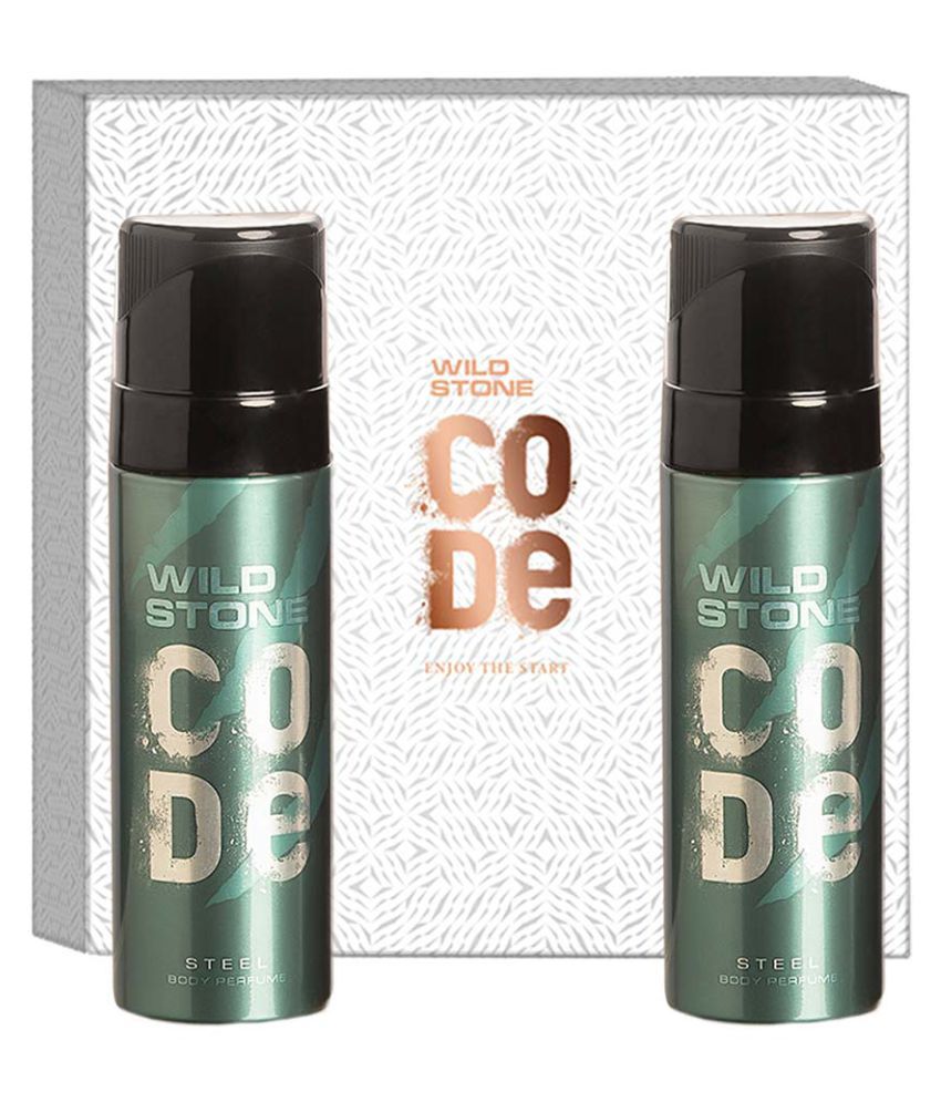     			Wild Stone CODE Gift Box Combo for Men with Steel Body Perfume 120ml, Pack of 2