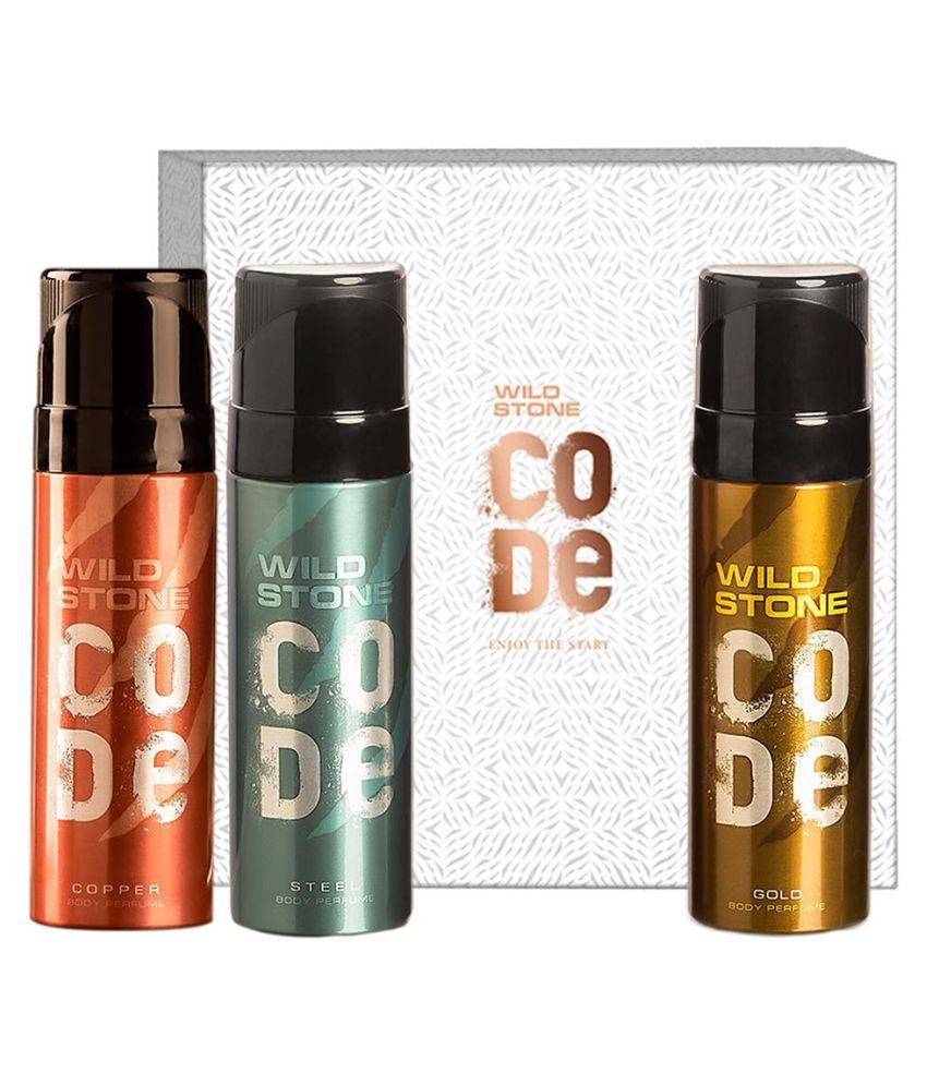     			Wild Stone Gift Box with Code Copper, Gold and Steel Body Perfume (120ml Each) Perfume Body Spray - For Men (360 ml, Pack of 3)