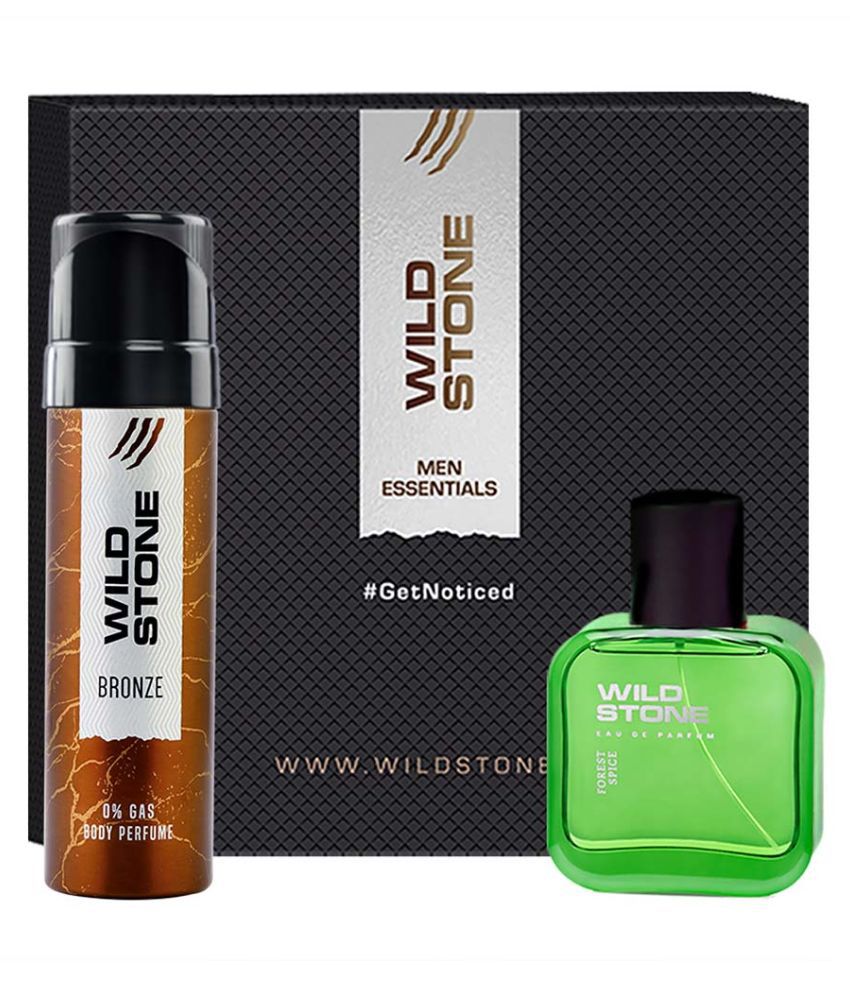     			Wild Stone Gift Box with Bronze Perfume Body Spray (120ml) and Forest Spice Eau De Parfum (30ml)