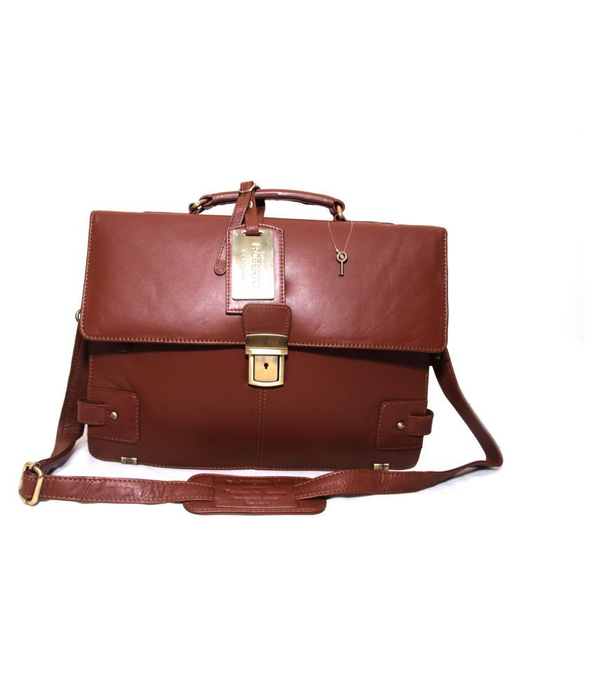 branded leather office bags